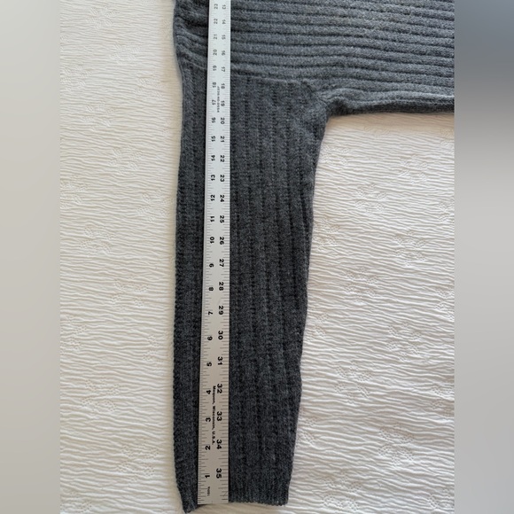 MARELLA Wool Cable Knit Sweater gray small funnel neck - Picture 10 of 10